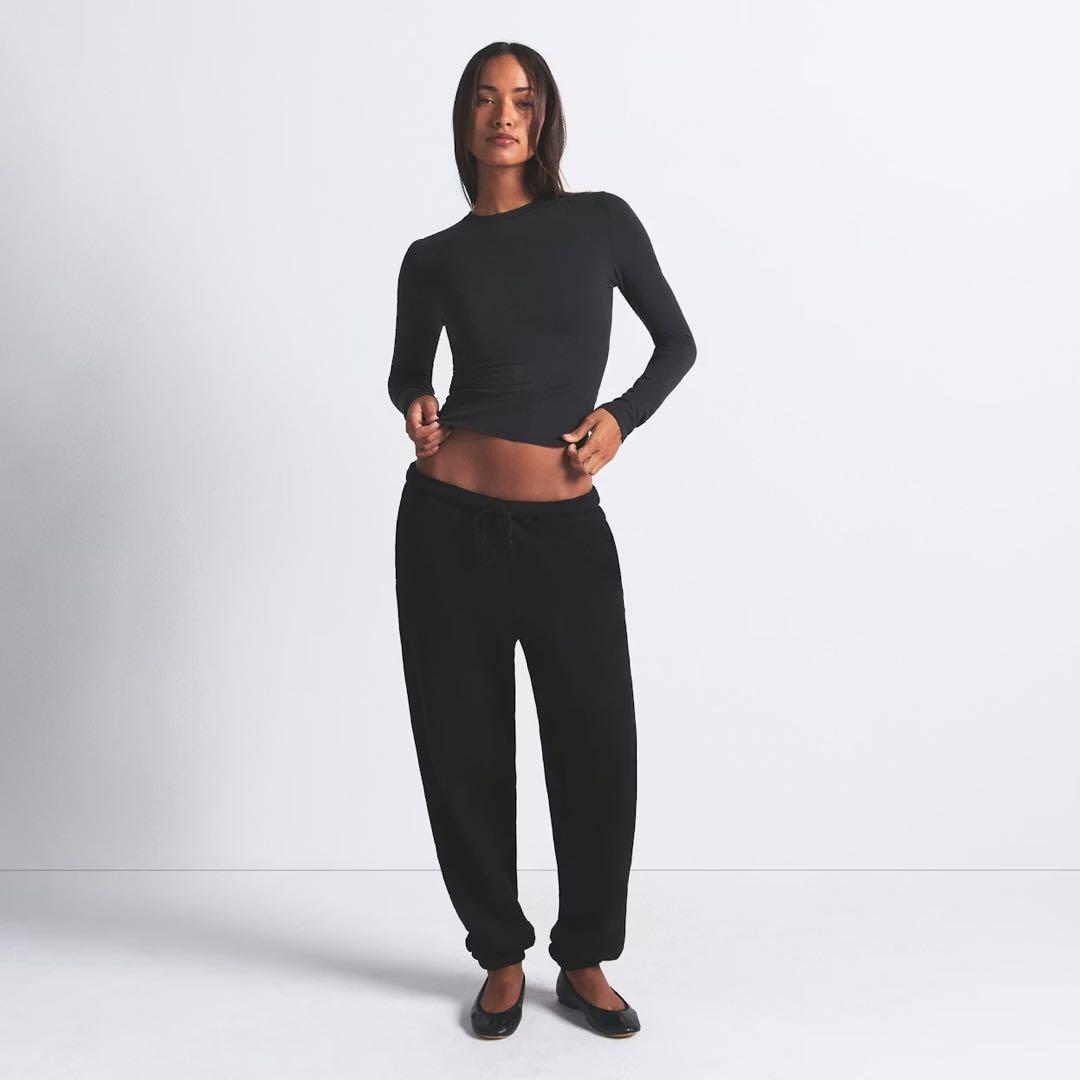 新品【skims】cotton jersey longsleeve S 黒