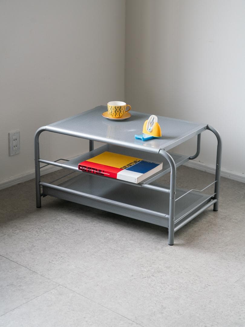 80-90's vintage パンチングメタル テーブル/TVボード モダン