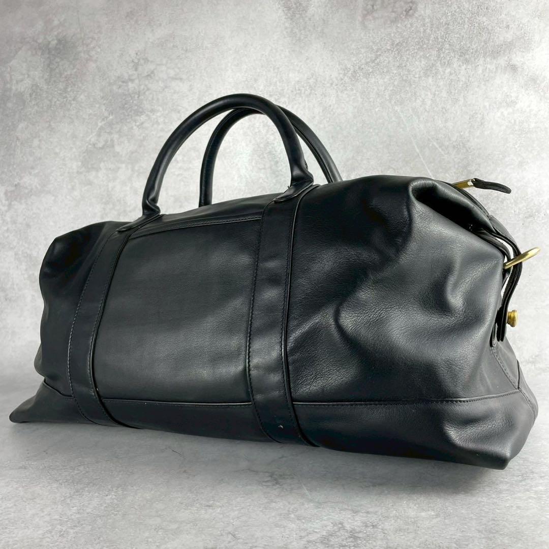 【美品 人気高騰】コーチ ボストンバッグ オールド ハンド トート レザー 黒