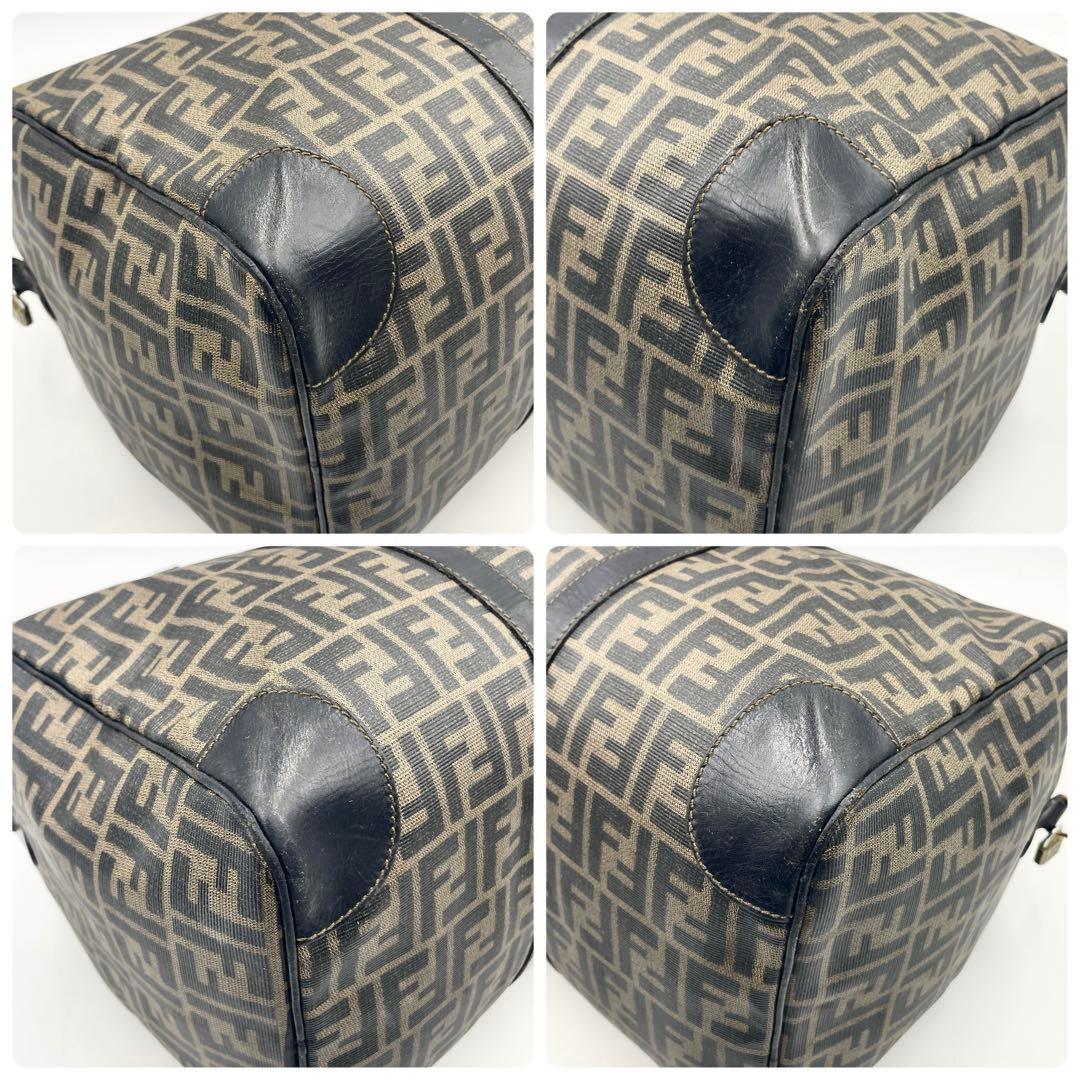 【美品】FENDI フェンディFF柄 2way ボストンバック PVC×レザー