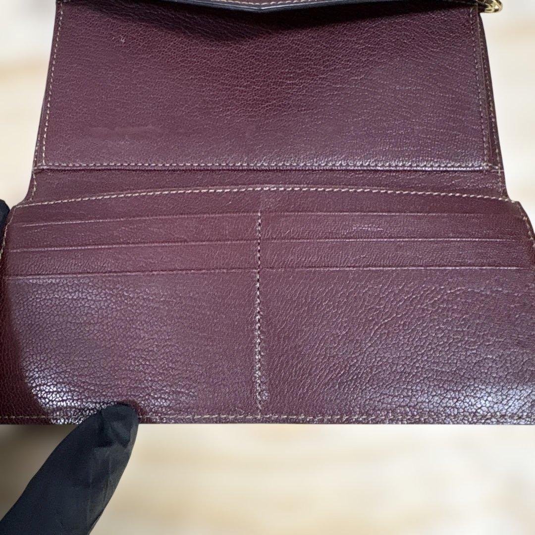 カルティエ バーガンディ 長財布 エンベロープスタイル