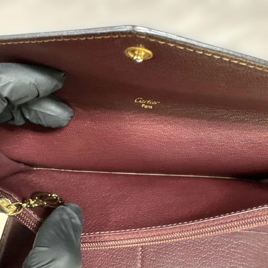 カルティエ バーガンディ 長財布 エンベロープスタイル