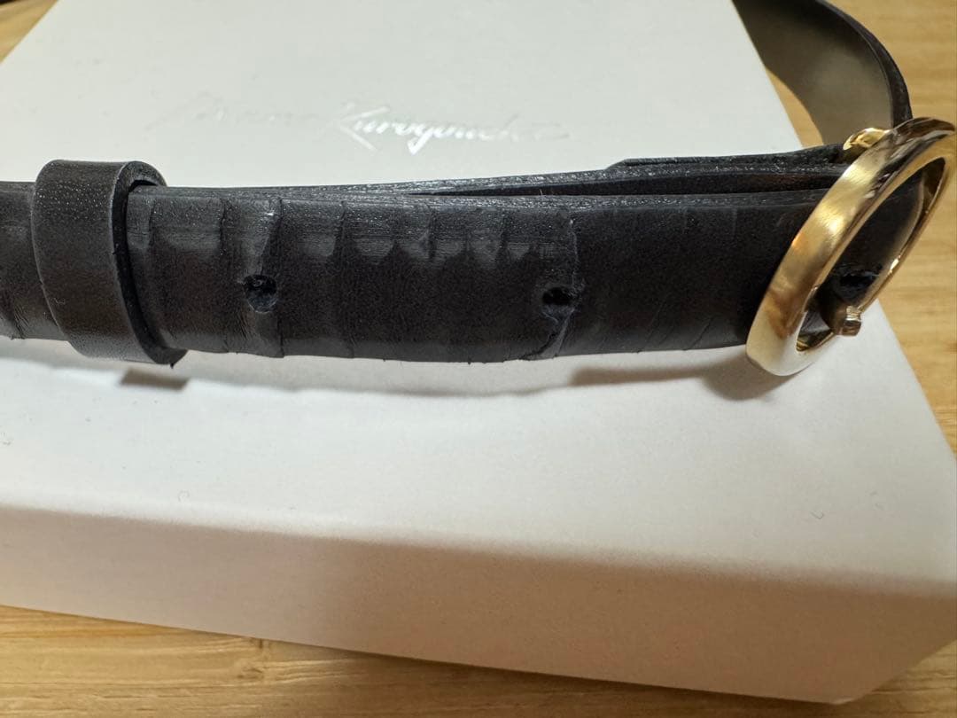 小物 Cow Hide Leather Narrow Belt