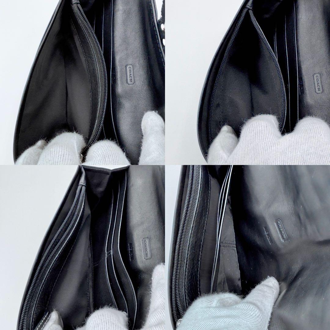 ✨美品✨ COACH コーチ レザー 二つ折り 長財布 黒 ヴォルテックス