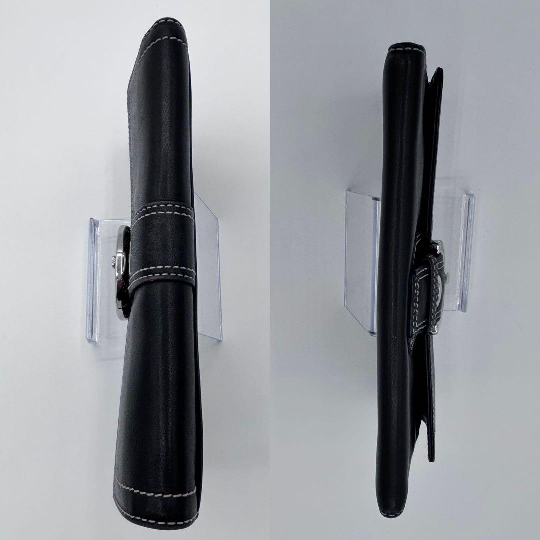 ✨美品✨ COACH コーチ レザー 二つ折り 長財布 黒 ヴォルテックス