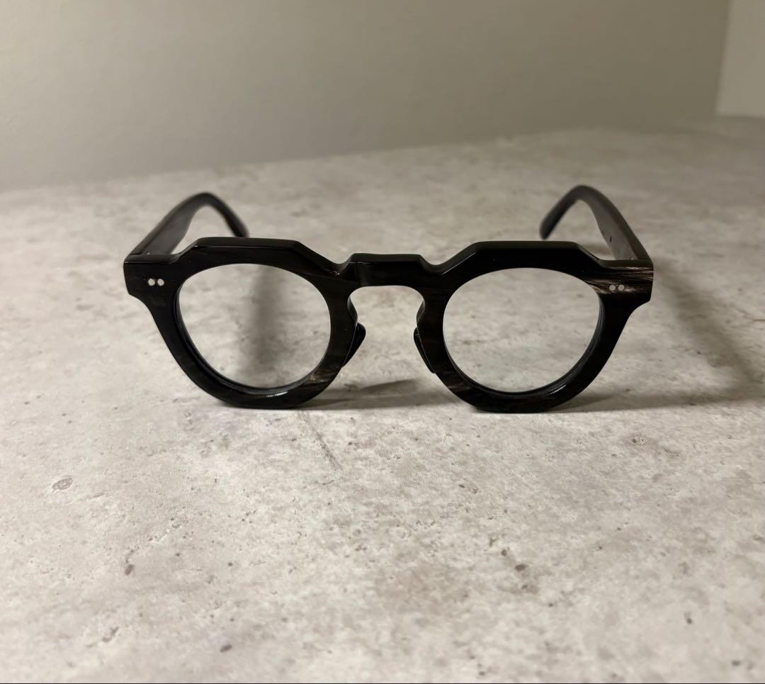 ※一点物 バッファローホーン眼鏡　水牛角　クラウンパント　伊達メガネ　サングラス