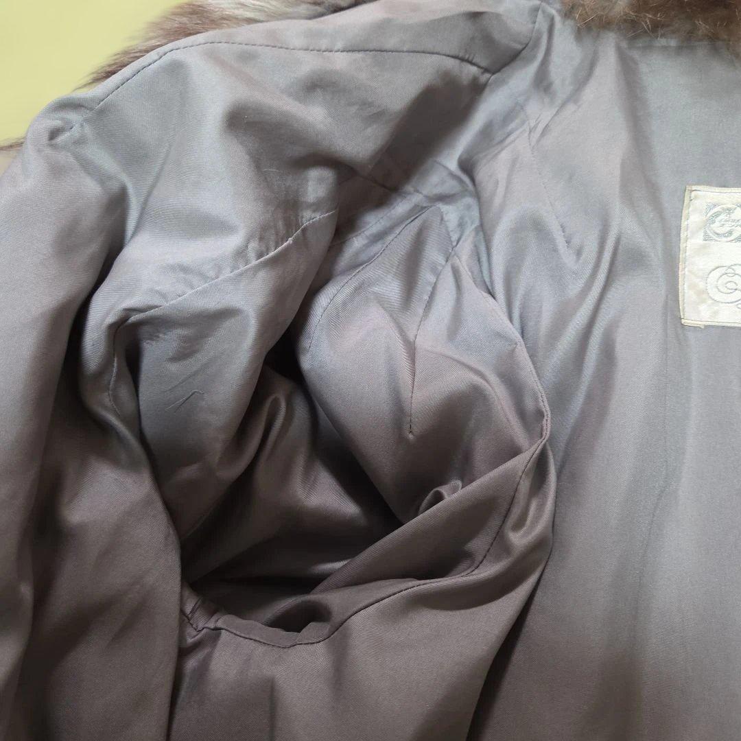 EMBA ファーコート 総丈81cm Lサイズ相当 ブルーフロストフォックス