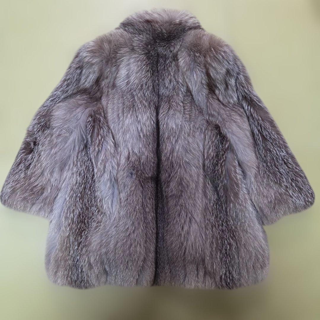 EMBA ファーコート 総丈81cm Lサイズ相当 ブルーフロストフォックス