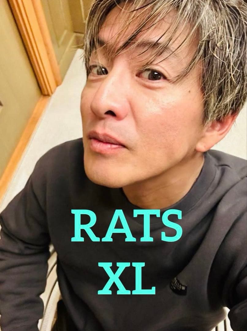 キムタク着　RATS クルーネックスウェット　即完売　新品　XL ブラック