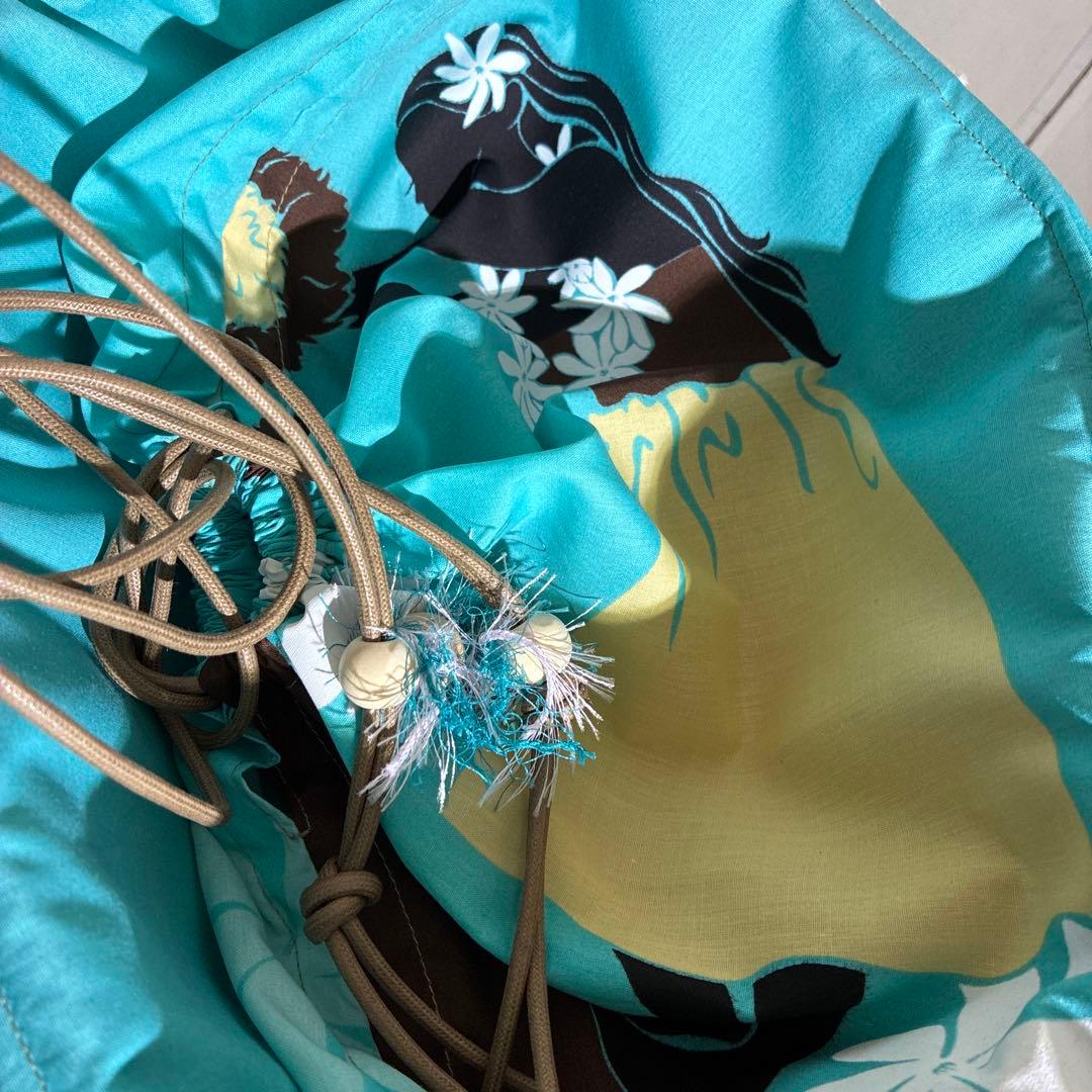 ハワイアン　ミシンキルト　2ウェイバッグ　フラガール