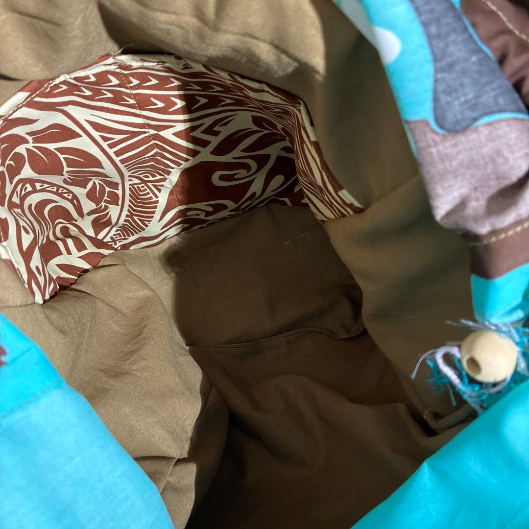 ハワイアン　ミシンキルト　2ウェイバッグ　フラガール