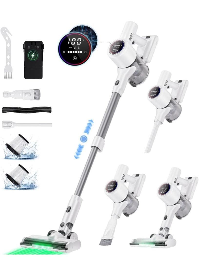 掃除機 コードレスPSE認証済み75Kpa真の強力吸引力