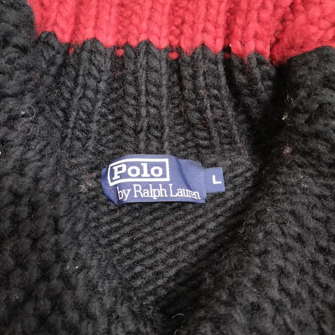 名作 ラルフローレン サンダーバード ショールカラーニット