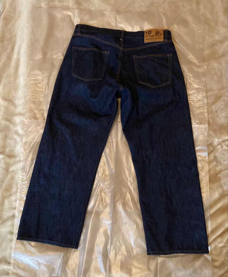 児島ジーンズ　15ozセルビッチパイプドワイドデニム