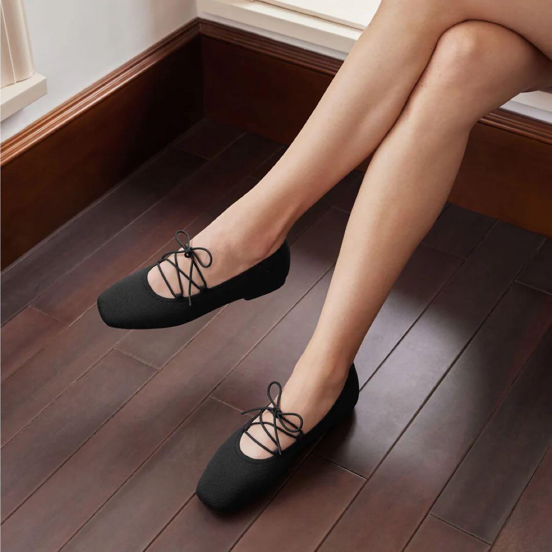 VIVAIA スクエアトゥ レースアップ メリージェーン　23.5〜24.0