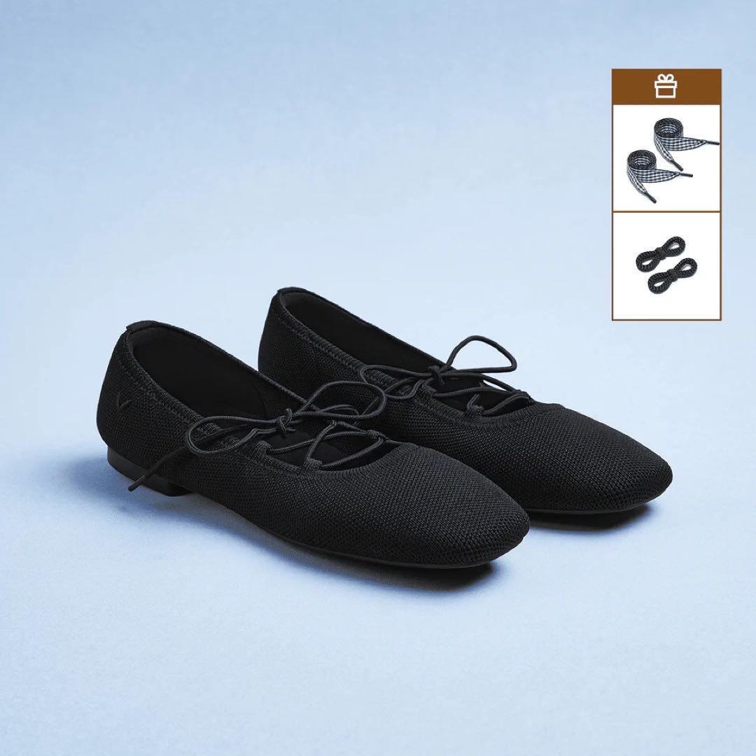 VIVAIA スクエアトゥ レースアップ メリージェーン　23.5〜24.0