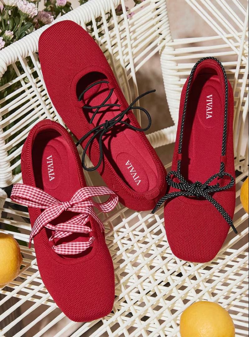 VIVAIA スクエアトゥ レースアップ メリージェーン　23.5〜24.0