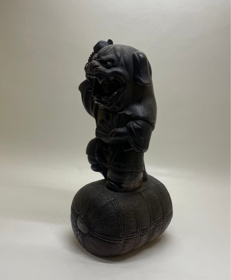 古備前　獅子被　獅子舞　細密細工　大黒天　七福神　縁起物　置物
