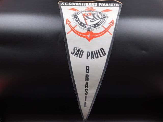 クラブ支給品　親善試合ペナント交換用公式コリンチャンスフラッグ ＆ 選手間交換用