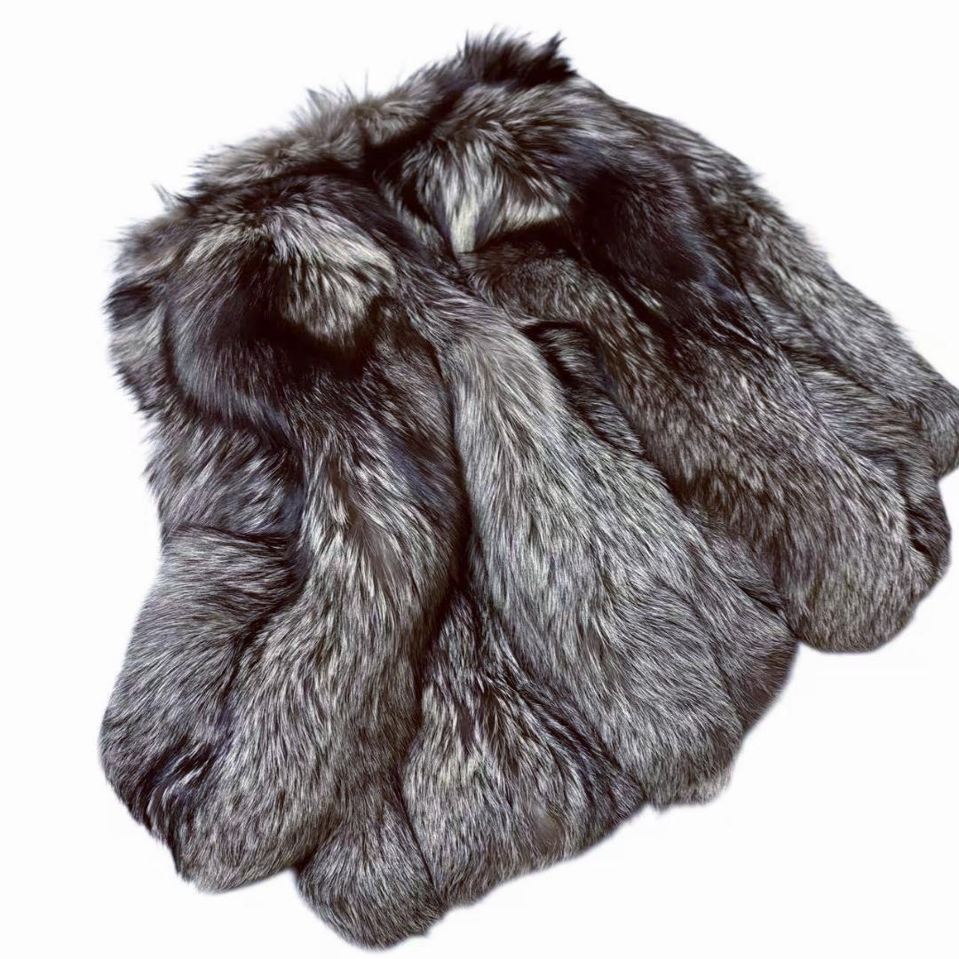 美品　Chombert　毛皮　フォックスコート　リアルファー　柔らか　肉厚◎