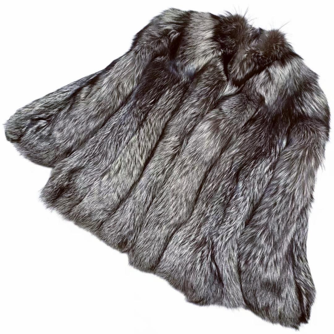 美品　Chombert　毛皮　フォックスコート　リアルファー　柔らか　肉厚◎