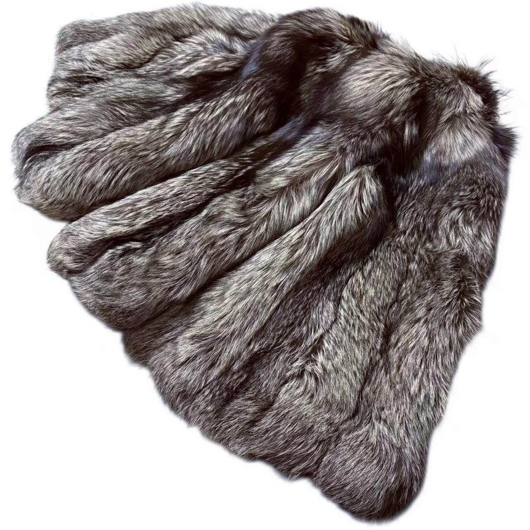 美品　Chombert　毛皮　フォックスコート　リアルファー　柔らか　肉厚◎