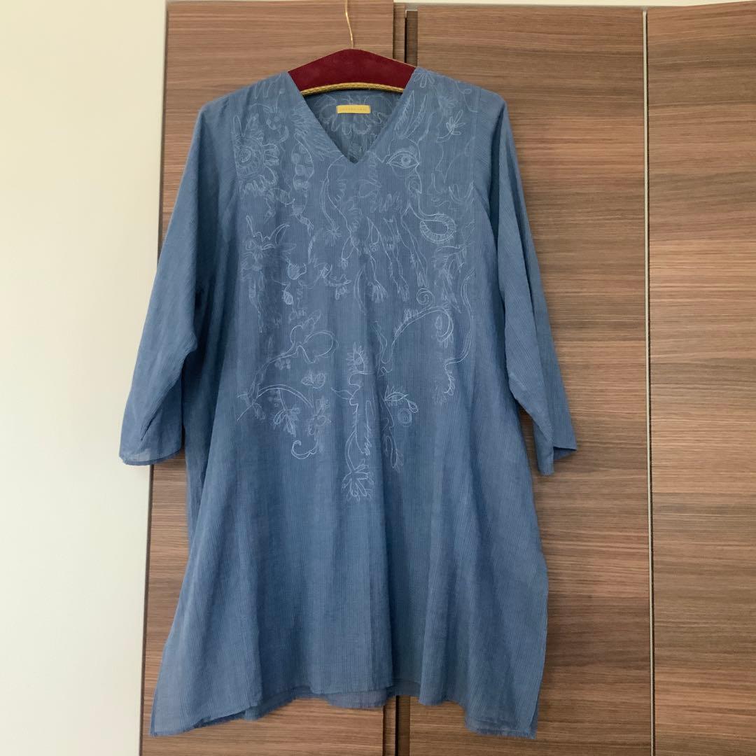 手織　刺繍　チュニック　ヨーガンレール