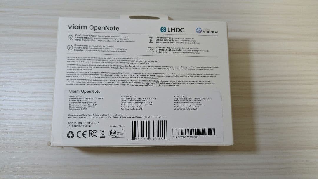viaimOpenNote ワイヤレスAIイヤホン