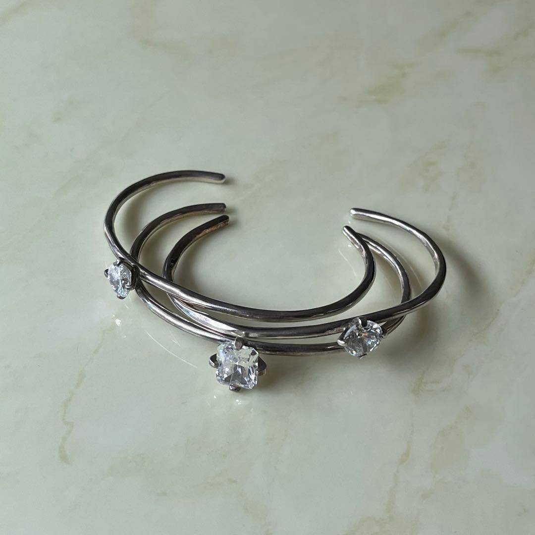 e.m. バングル　3連　シルバー ブレスレット