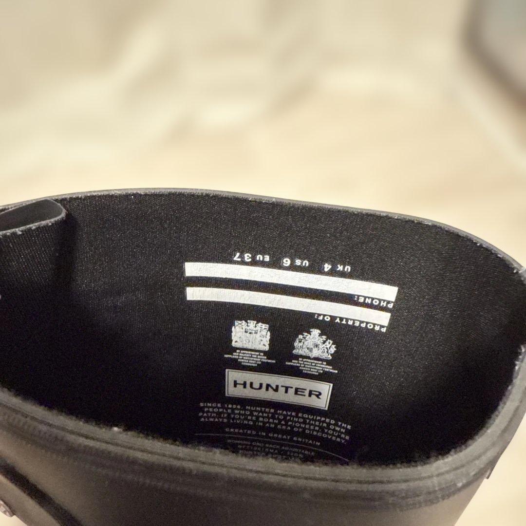 HUNTER ブラック 長靴 UK 4 / EU 37 / US 6