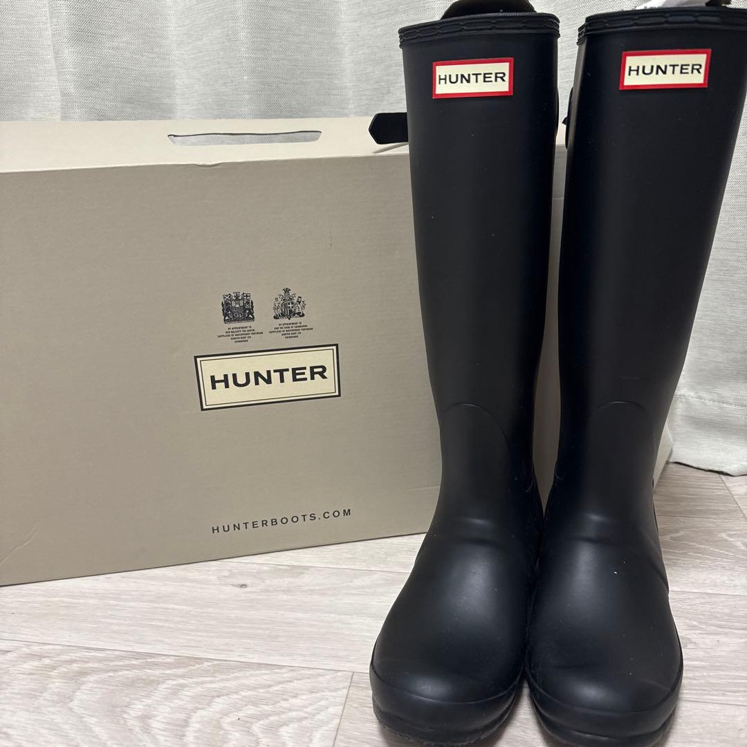 HUNTER ブラック 長靴 UK 4 / EU 37 / US 6