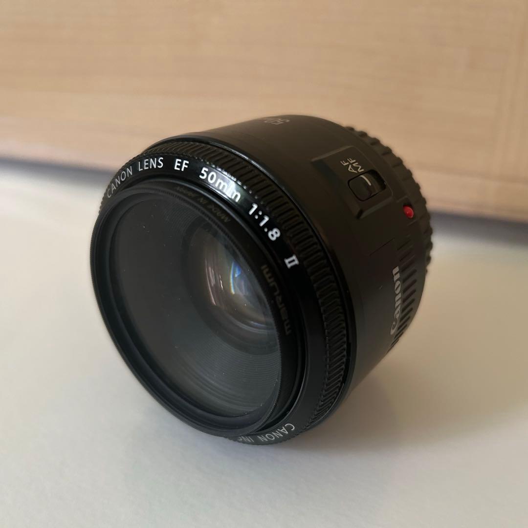 Canon EF 50mm f/1.8 II レンズ　フィルター付き
