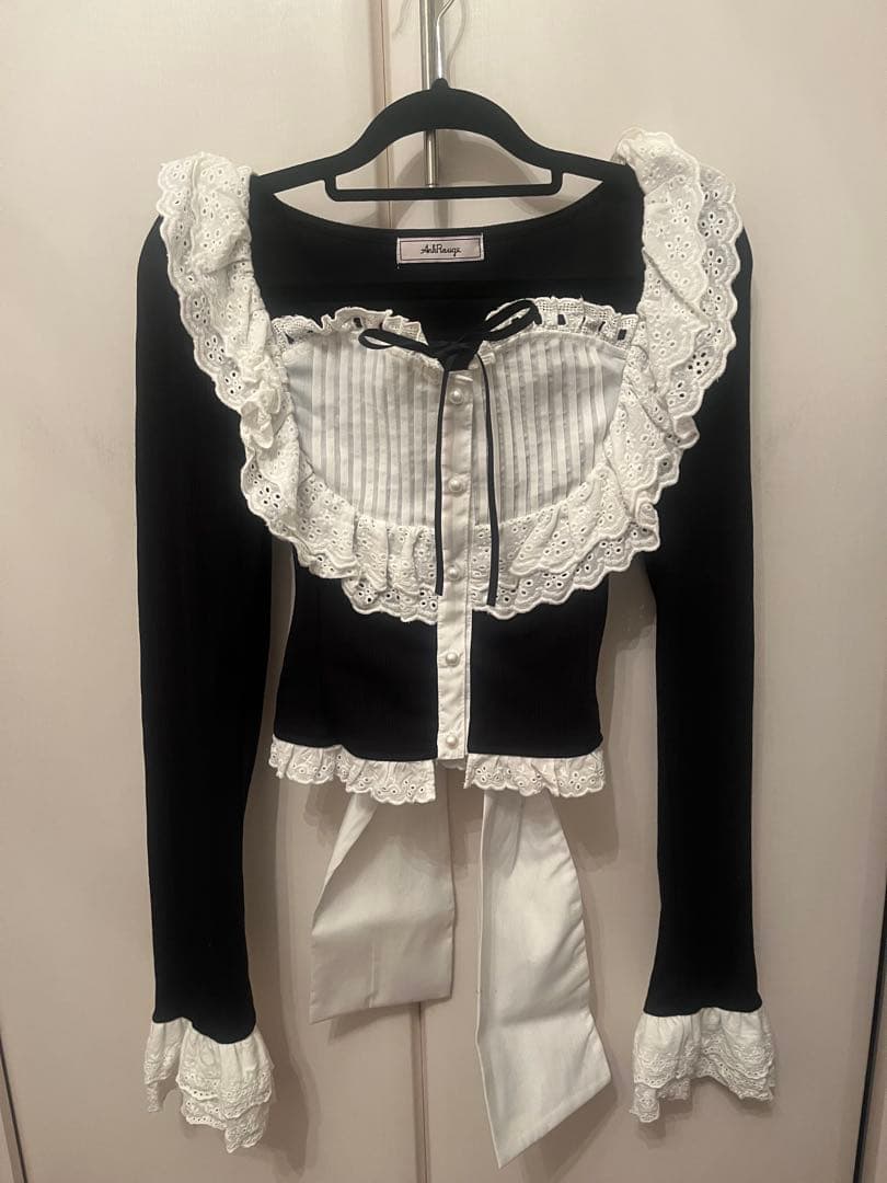 Ank Rouge アンクルージュ プリンセステレコTOPS ブラック