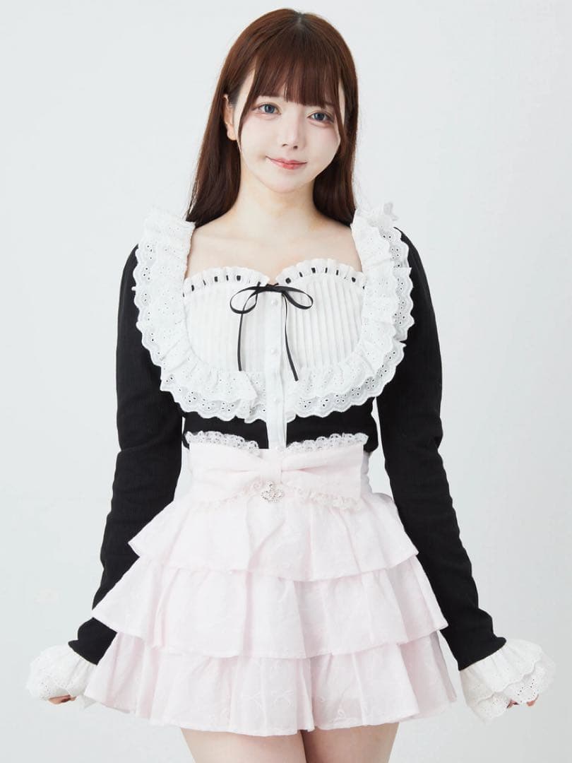 Ank Rouge アンクルージュ プリンセステレコTOPS ブラック