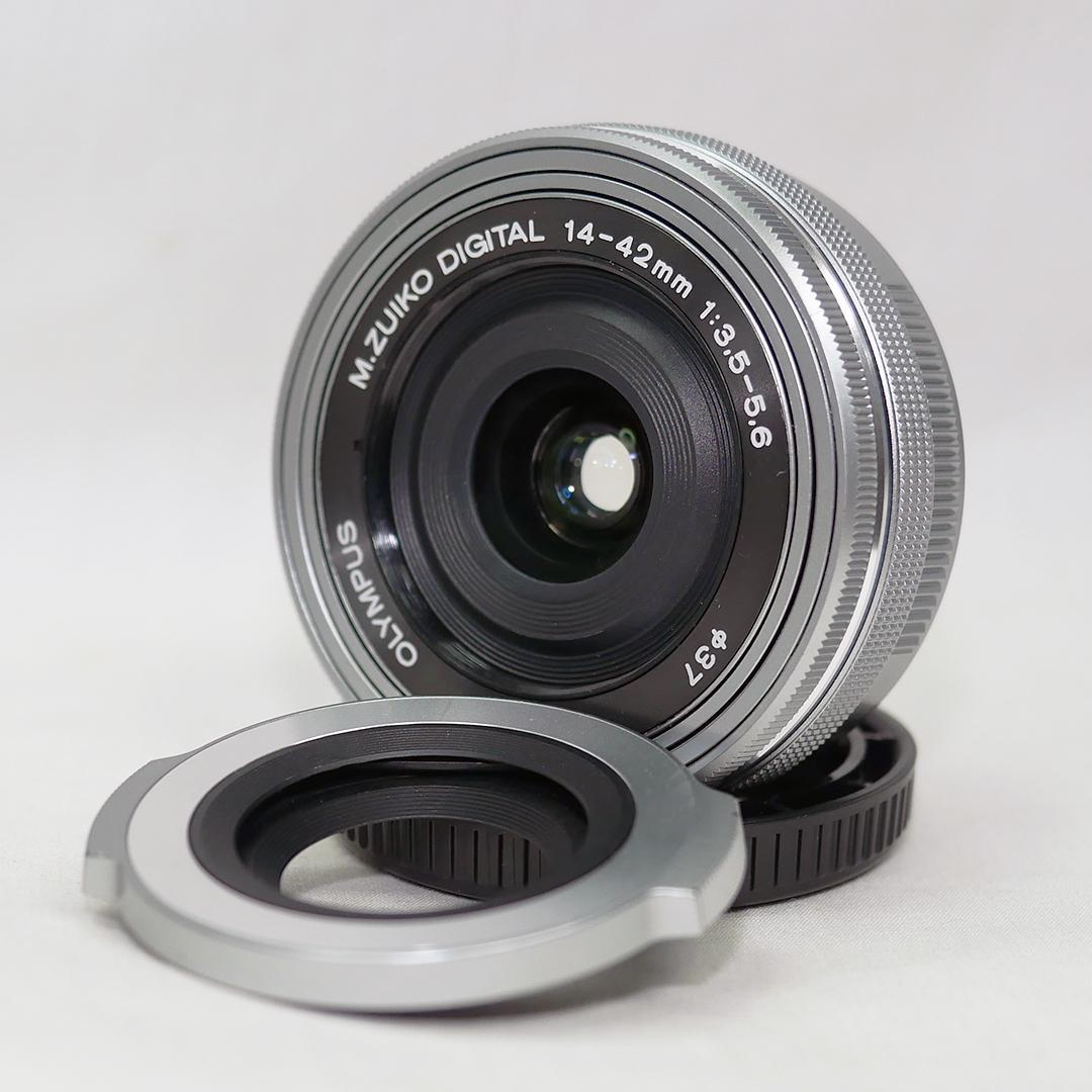 オリンパス電動パンケーキレンズ M.ZUIKO 14-42mm+自動開閉キャップ