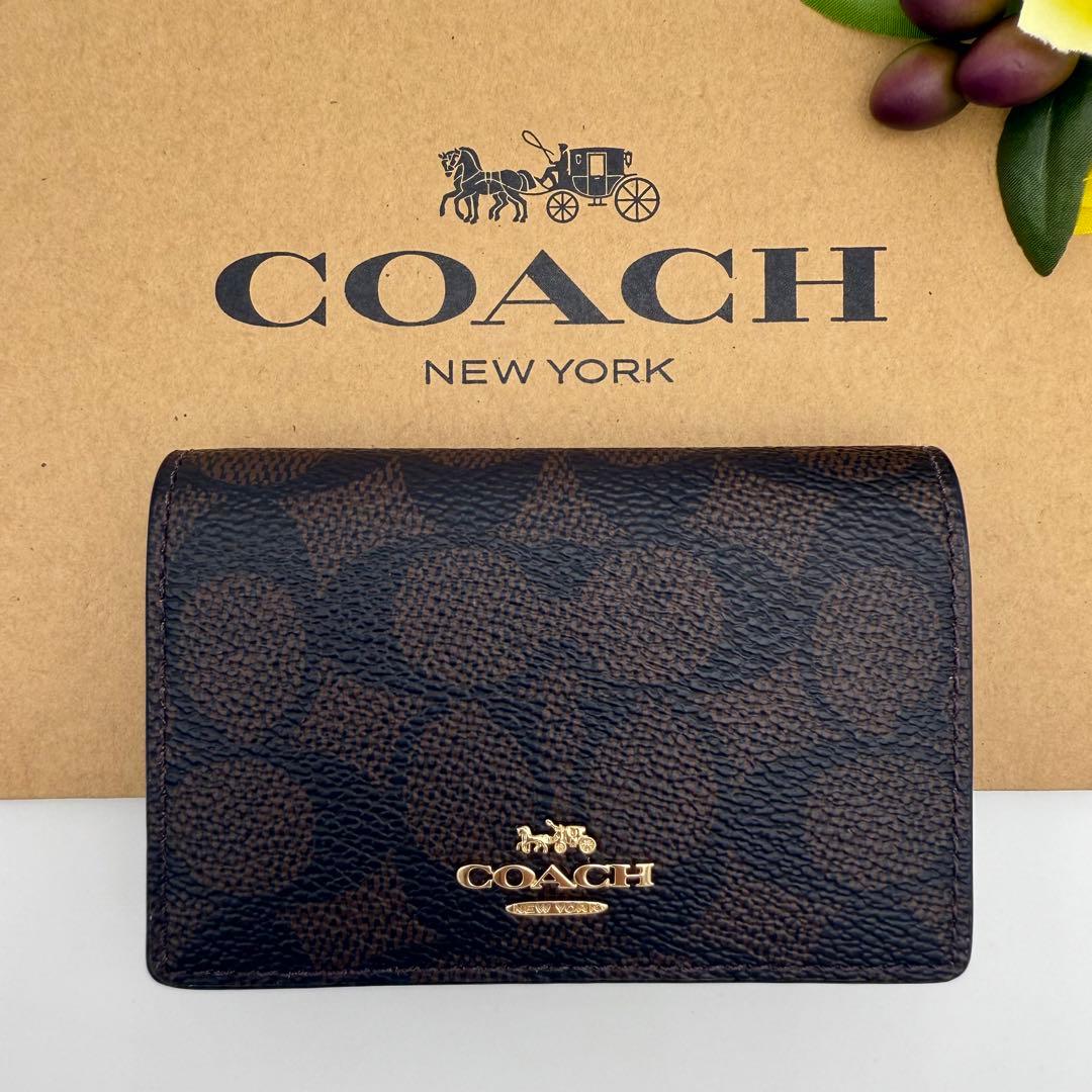 COACH ★大人気★ ビジネス カードケース シグネチャー 名刺入れ 新品