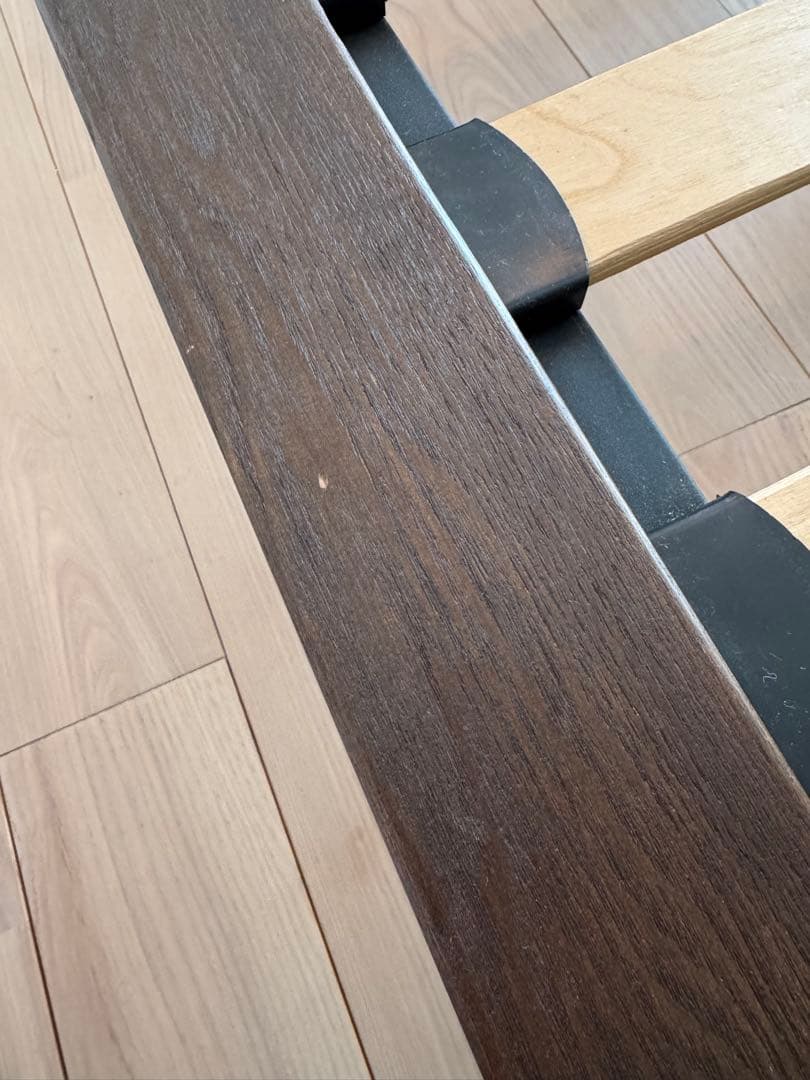 無印良品　ウォールナット ダブルベッドフレーム　ヘッドボード付き　旧商品