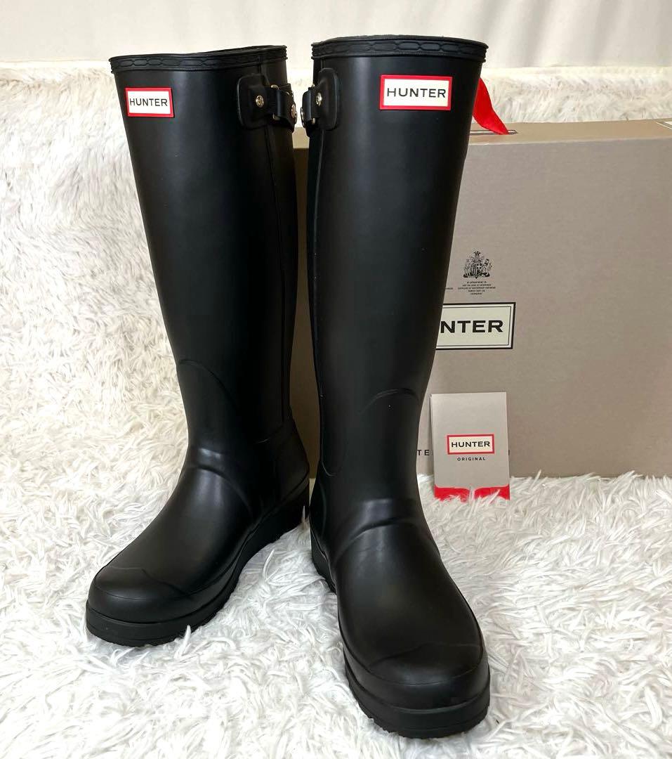 HUNTER ブラック 長靴 スタッズ付き