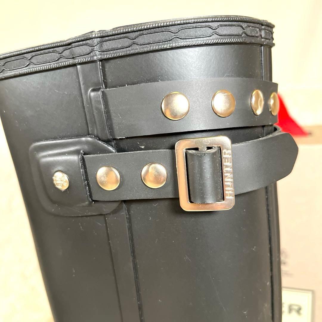 HUNTER ブラック 長靴 スタッズ付き