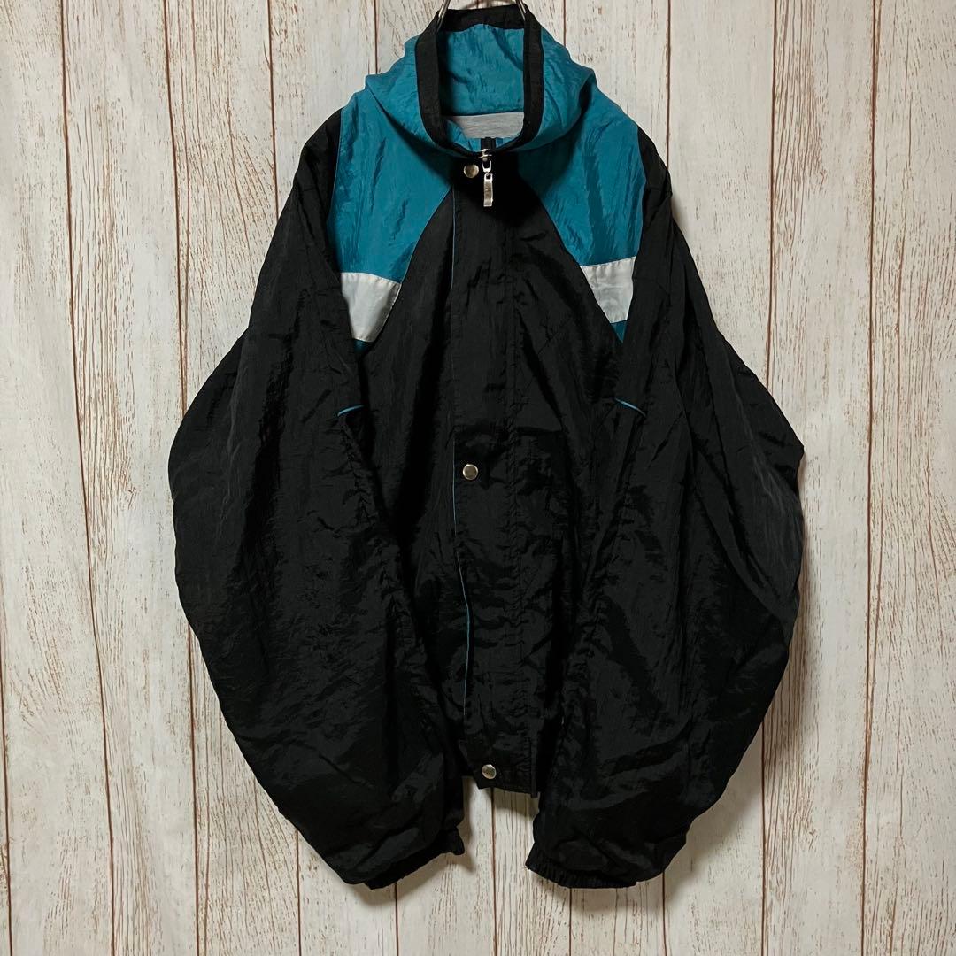 1291 USA製90sナイキNIKEナイロンジャケット刺繍アメリカUSA古着