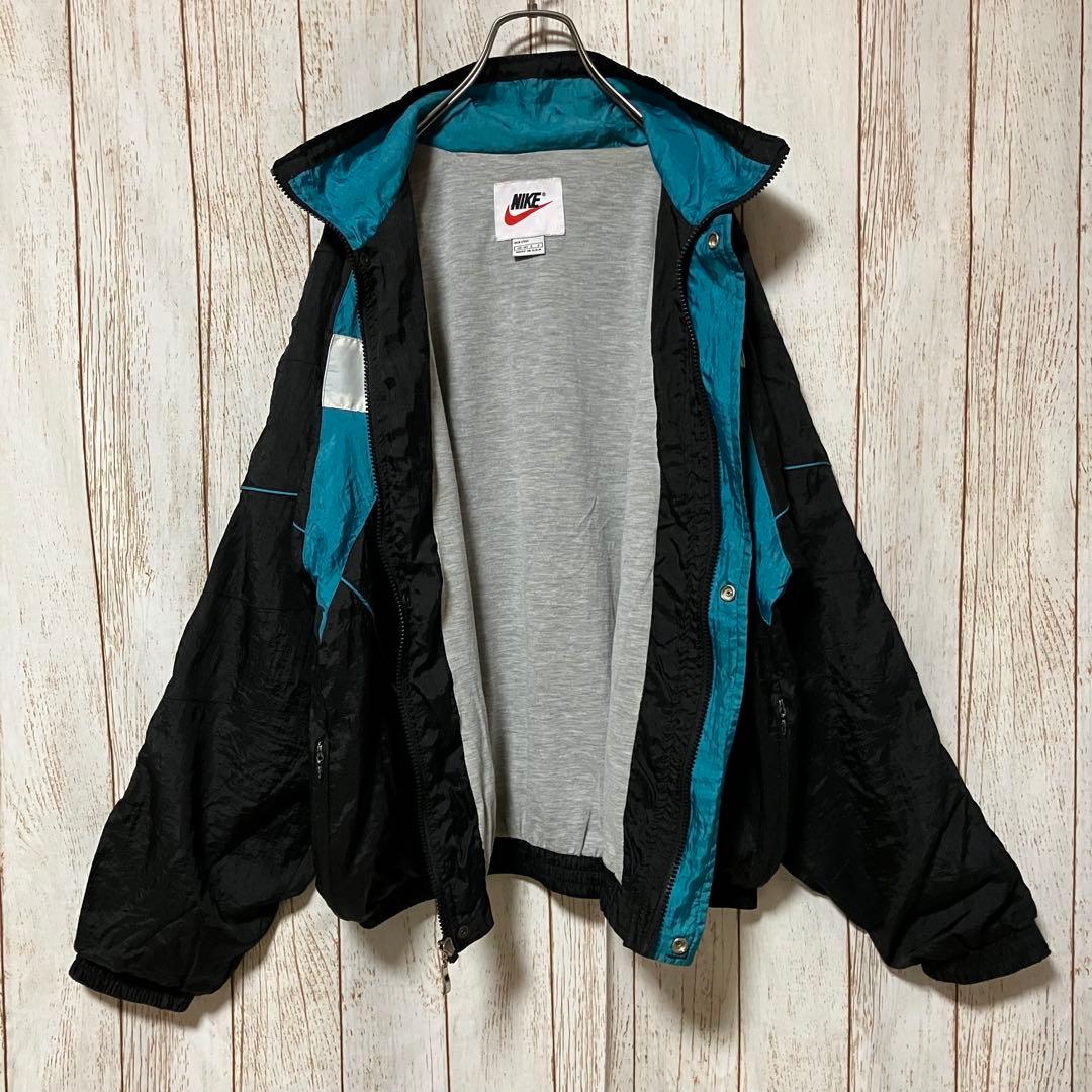 1291 USA製90sナイキNIKEナイロンジャケット刺繍アメリカUSA古着