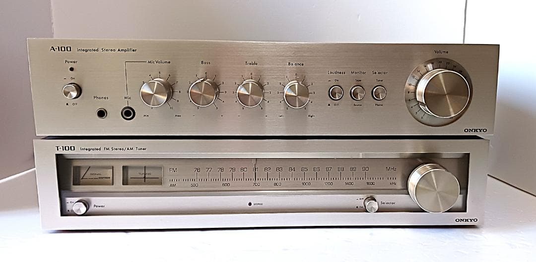 ONKYO A-100 ステレオ アンプ T-100 チューナー セット