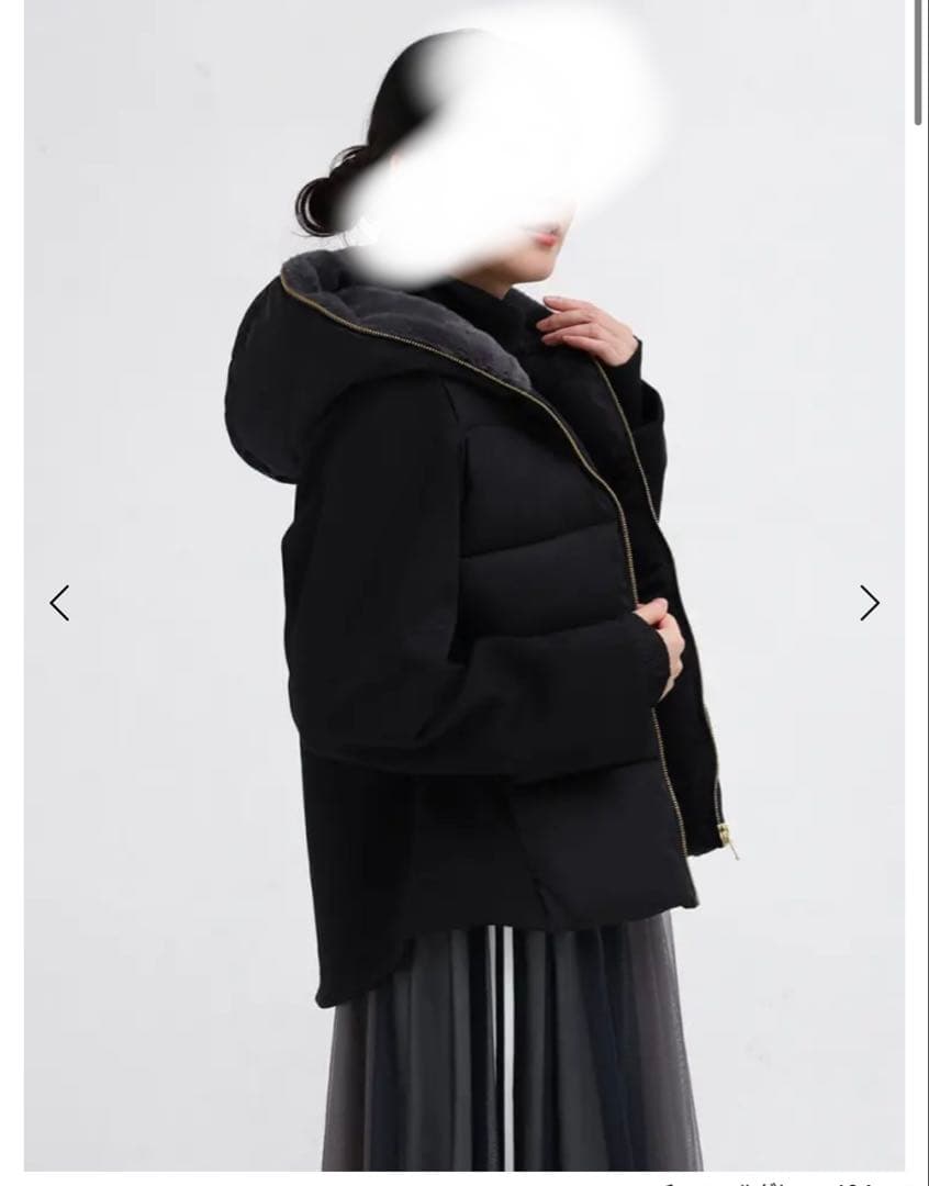 ヤマダヤ フェイクファーフードショートブルゾン