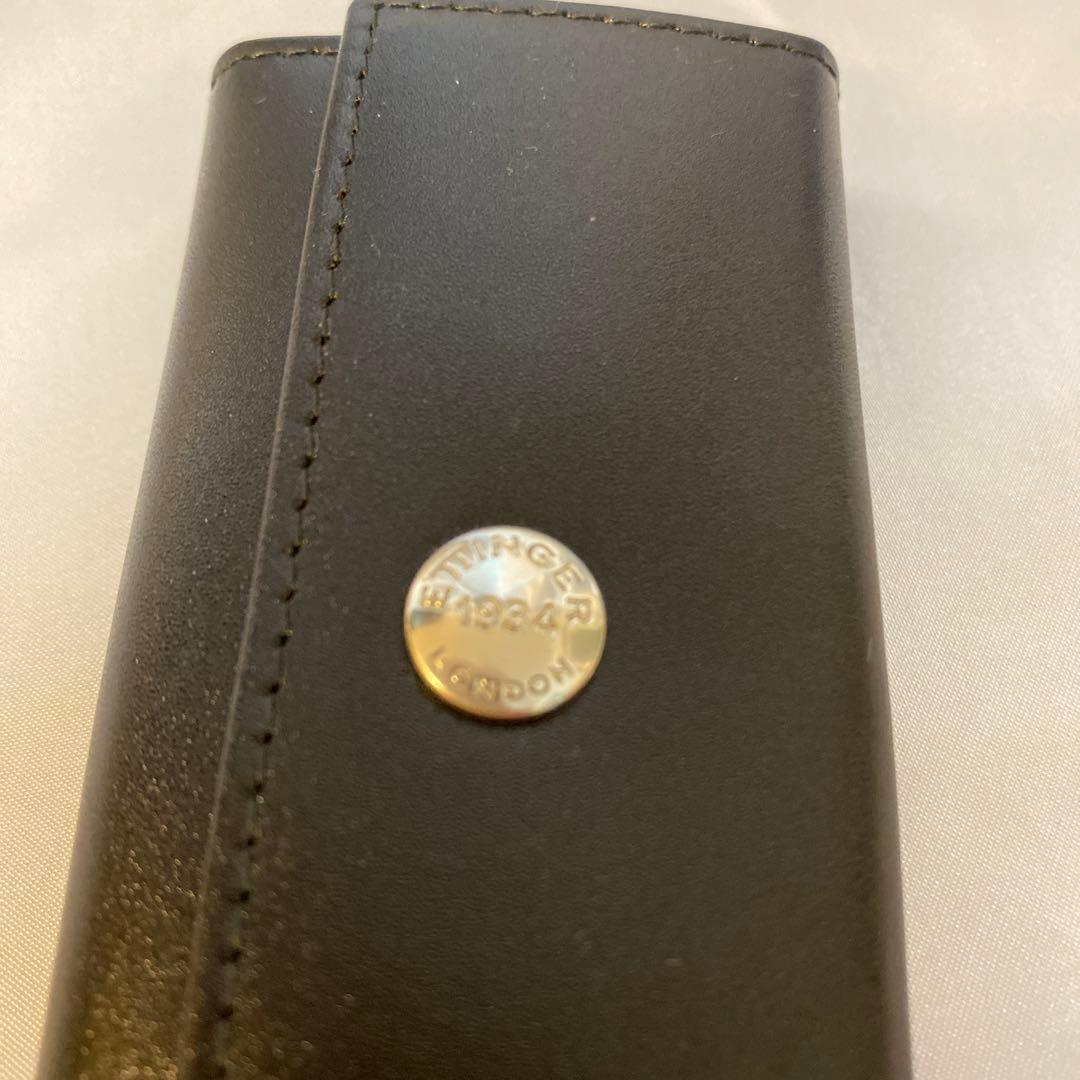 ETTINGER LONDON エッティンガー　ブラックレザーキーケース