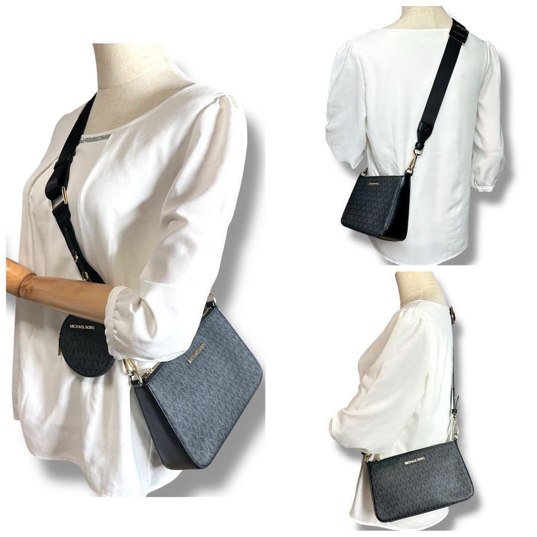 極美品　マイケルコース ショルダーバッグ クロスボディ MK シグネチャー