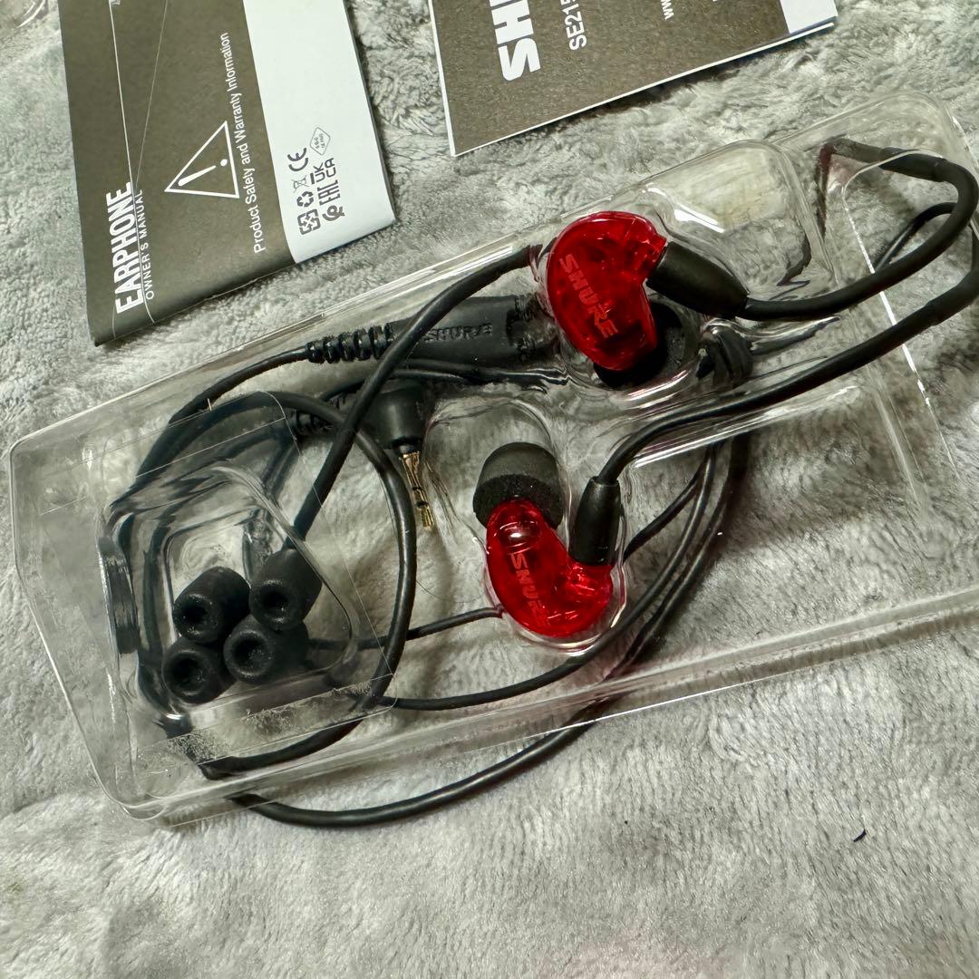 【VGP 金賞】SHURE シュア イヤホン SE215SPE-RD-A レッド