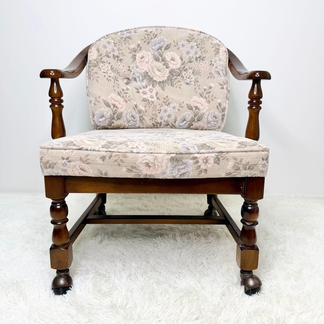 ① karimoku コロニアル キャスター付き ダイニングチェア カントリー調