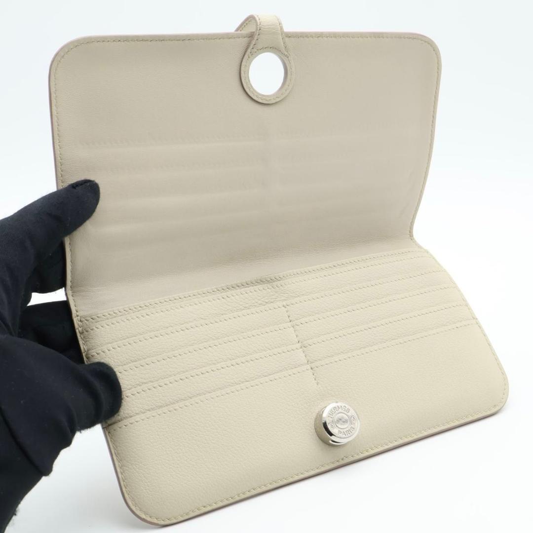 鑑定書付き【極美品】HERMES ドゴンロング　長財布　クリーム系　スイフト