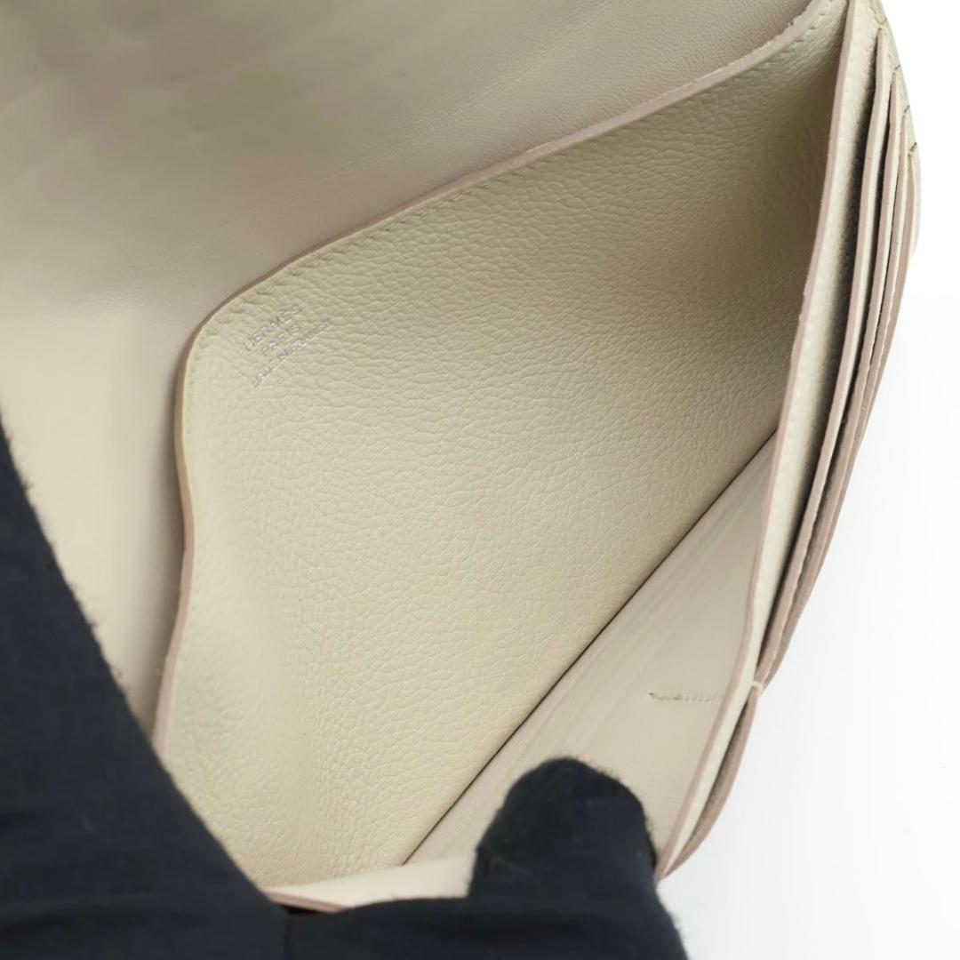 鑑定書付き【極美品】HERMES ドゴンロング　長財布　クリーム系　スイフト