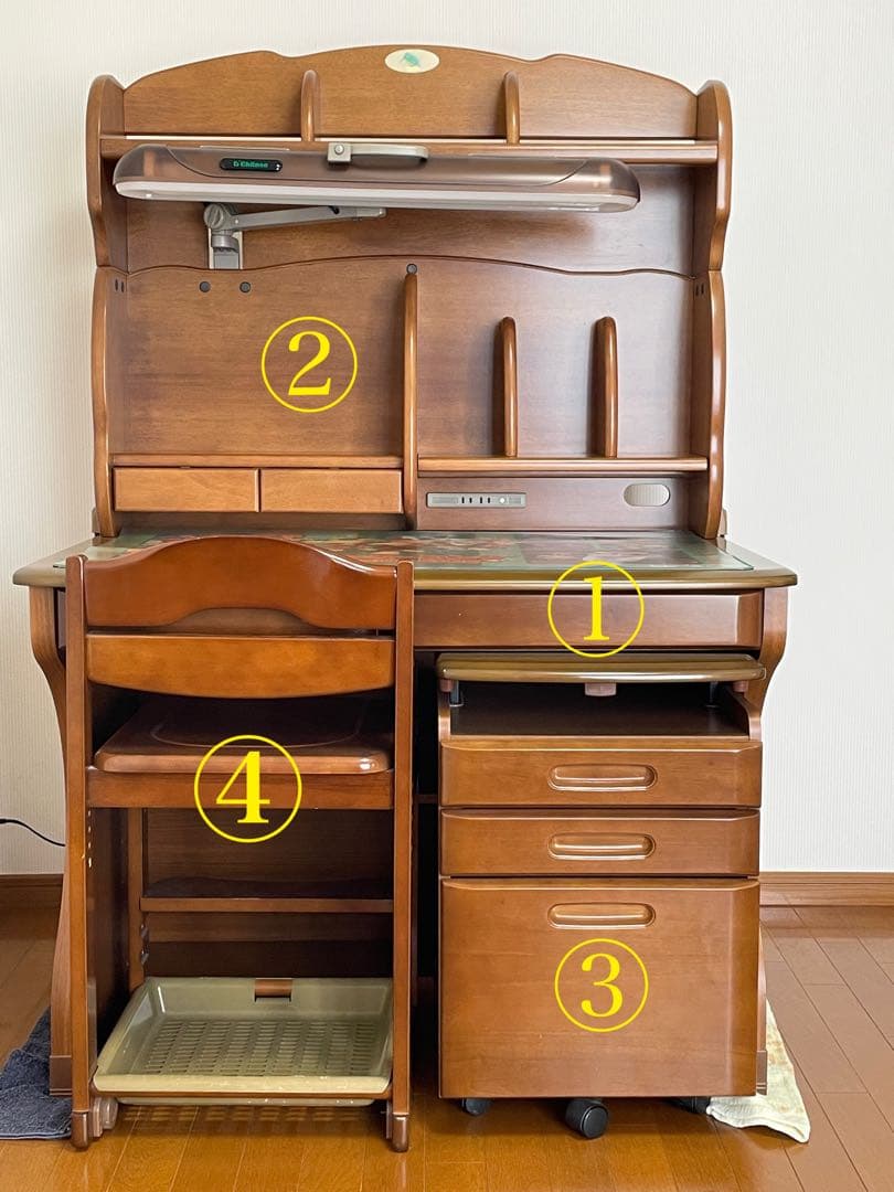 【4点セットの①机のみ】 旧チトセ株式会社製 学習机 勉強机